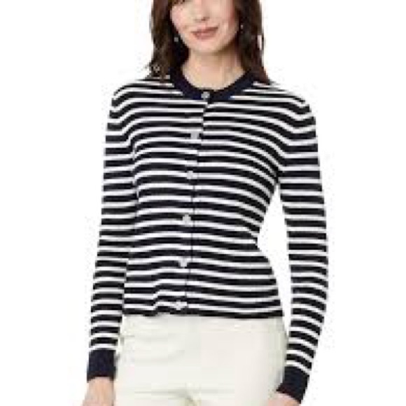 J. Crew Striped Cardigan Sweater - Picture 1 of 9